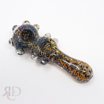 HAND PIPE GOLD MARBLE DOUBLE BOWL PIPE GP822 1CT
